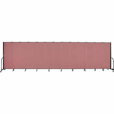 Screenflex Portable Room Divider - 13 Panel - 6'H x 24'1"L - Mauve