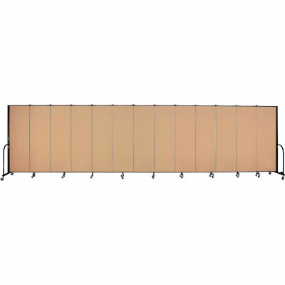 Screenflex Portable Room Divider - 13 Panel - 6'H x 24'1"L - Wheat