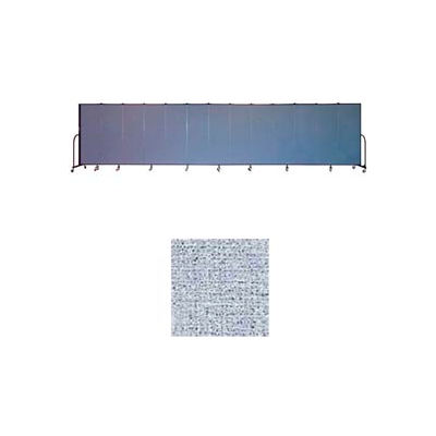 Screenflex 13 Panel Portable Room Divider, 6'H x 24'1"L, Vinyl Color: Blue Tide