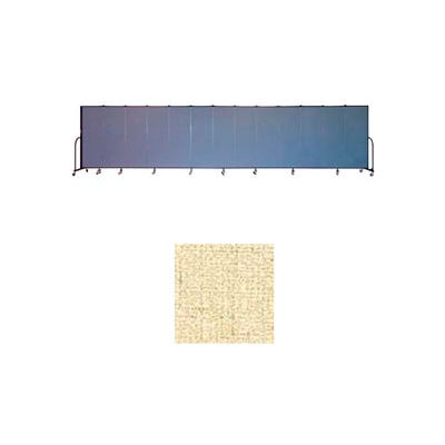 Screenflex 13 Panel Portable Room Divider, 6'H x 24'1"W, Vinyl Color: Hazelnut