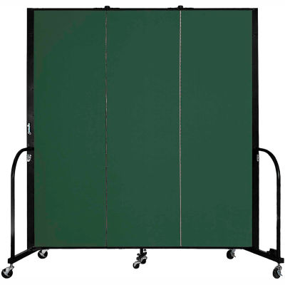 Screenflex Portable Room Divider - 3 Panel - 6'H x 5'9"L -  Mallard