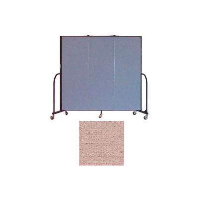 Screenflex 3 Panel Portable Room Divider, 6'H x 5'9"L, Vinyl Color: Raspberry Mist