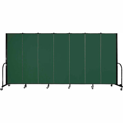Screenflex Portable Room Divider - 7 Panel - 6'H x 13'1"W - Mallard