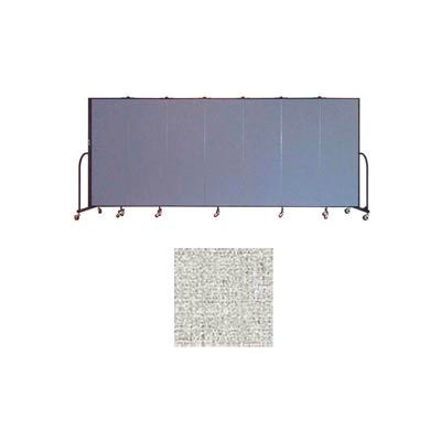 Screenflex 7 Panel Portable Room Divider, 6'H x 13'1"L, Vinyl Color: Granite