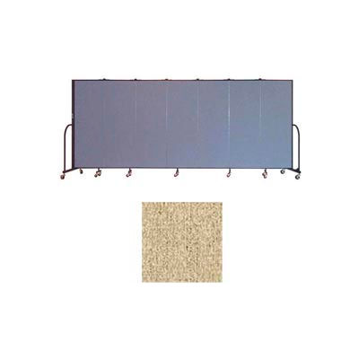 Screenflex 7 Panel Portable Room Divider, 6'H x 13'1"L, Vinyl Color: Sandalwood