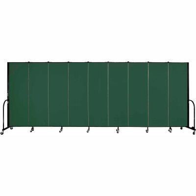 Screenflex Portable Room Divider - 9 Panel - 6'H x 16'9"W - Mallard