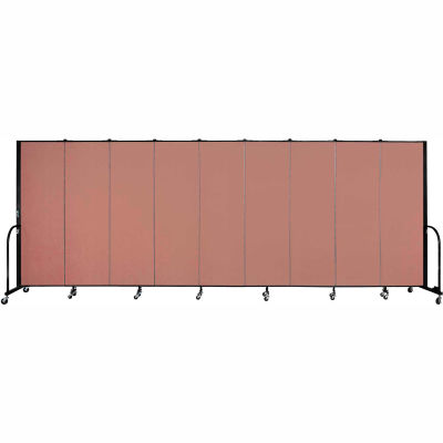 Screenflex Portable Room Divider - 9 Panel - 6'H x 16'9"L - Cranberry
