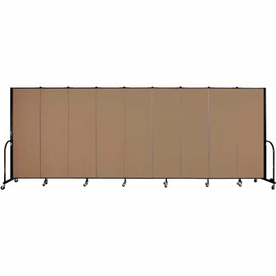Screenflex Portable Room Divider - 9 Panel - 6'H x 16'9"L - Beech