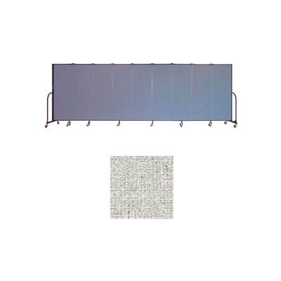 Screenflex 9 Panel Portable Room Divider, 6'H x 16'9"L, Vinyl Color: Granite
