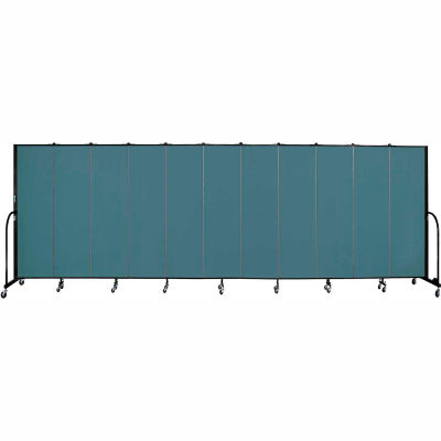 Screenflex 11 Panel Portable Room Divider, 6'8"H x 20'5"L, Fabric Color: Lake