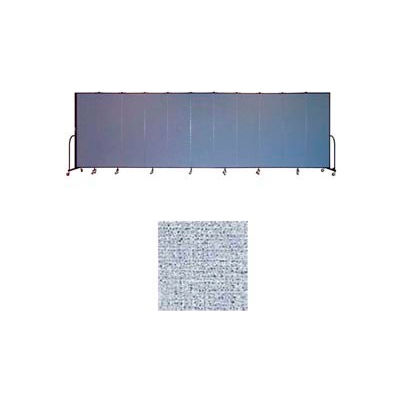Screenflex 11 Panel Portable Room Divider, 6'8"H x 20'5"L, Vinyl Color: Blue Tide