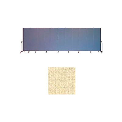 Screenflex 11 Panel Portable Room Divider, 6'8"H x 20'5"L, Vinyl Color: Hazelnut