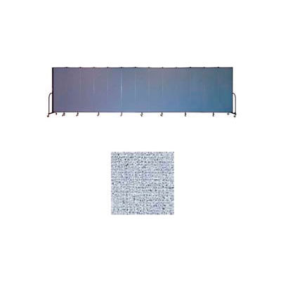Screenflex 13 Panel Portable Room Divider, 6'8"H x 24'1"L, Vinyl Color: Blue Tide