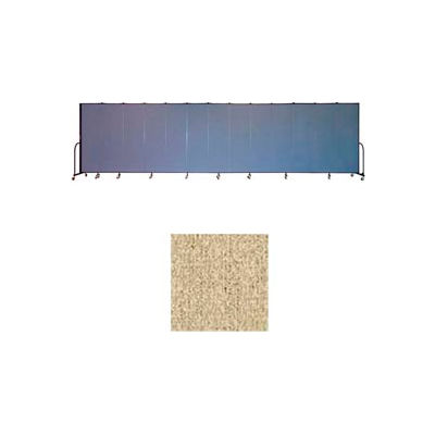 Screenflex 13 Panel Portable Room Divider, 6'8"H x 24'1"L, Vinyl Color: Sandalwood