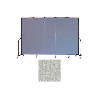 Screenflex 5 Panel Portable Room Divider, 6'8"H x 9'5"W, Vinyl Color: Mint