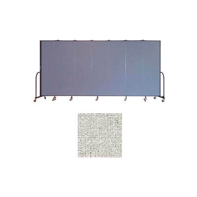Screenflex 7 Panel Portable Room Divider, 6'8"H x 13'1"W, Vinyl Color: Granite