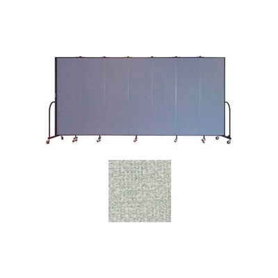 Screenflex 7 Panel Portable Room Divider, 6'8"H x 13'1"W, Vinyl Color: Mint