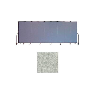 Screenflex 9 Panel Portable Room Divider, 6'8"H x 16'9"L, Vinyl Color: Mint