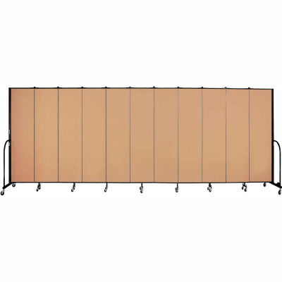Screenflex 11 Panel Portable Room Divider, 7'4"H x 20'5"L, Fabric Color: Desert