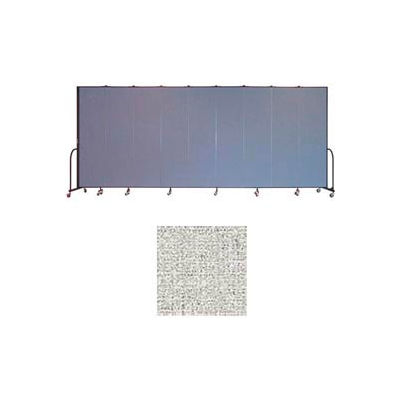 Screenflex 11 Panel Portable Room Divider, 7'4"H x 20'5"W, Vinyl Color: Granite