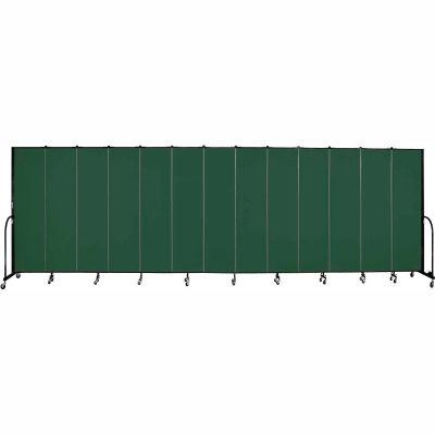 Screenflex 13 Panel Portable Room Divider, 7'4"H x 24'1"L, Fabric Color: Mallard