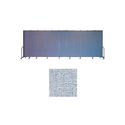 Screenflex 13 Panel Portable Room Divider, 7'4"H x 24'1"L, Vinyl Color: Blue Tide