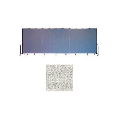 Screenflex 13 Panel Portable Room Divider, 7'4"H x 24'1"L, Vinyl Color: Granite