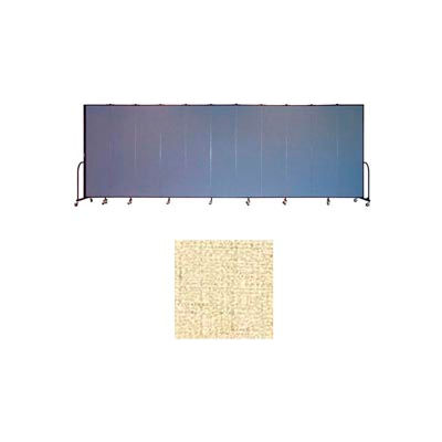 Screenflex 13 Panel Portable Room Divider, 7'4"H x 24'1"L, Vinyl Color: Hazelnut