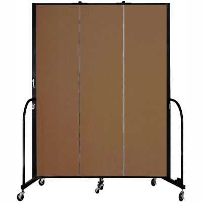 Screenflex 3 Panel Portable Room Divider, 7'4"H x 5'9"L, Fabric Color: Oatmeal