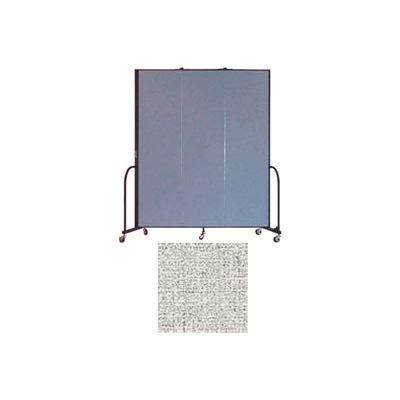 Screenflex 3 Panel Portable Room Divider, 7'4"H x 5'9"L, Vinyl Color: Granite