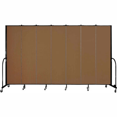 Screenflex 7 Panel Portable Room Divider, 7'4"H x 13'1"L, Fabric Color: Oatmeal