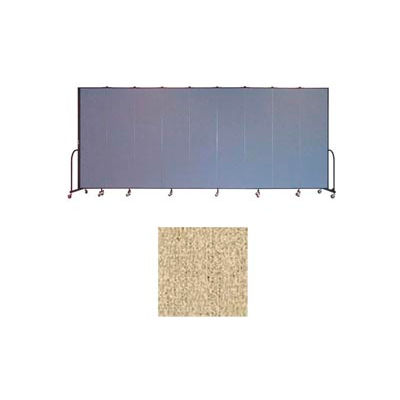 Screenflex 9 Panel Portable Room Divider, 7'4"H x 16'9"L, Vinyl Color: Sandalwood