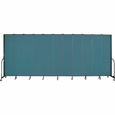 Screenflex 11 Panel Portable Room Divider, 8'H x 20'5"L, Fabric Color: Lake