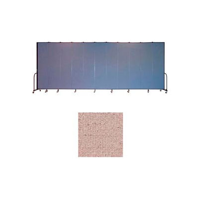 Screenflex 11 Panel Portable Room Divider, 8'H x 20'5"W, Vinyl Color: Raspberry Mist