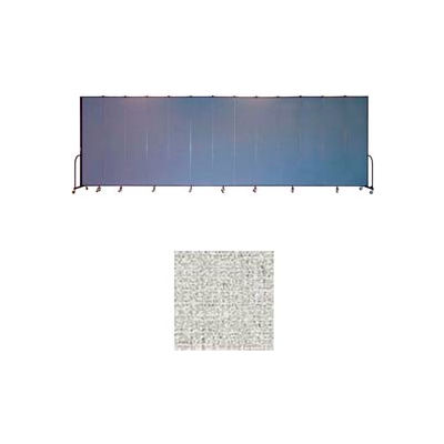 Screenflex 13 Panel Portable Room Divider, 8'H x 24'1"W, Vinyl Color: Granite