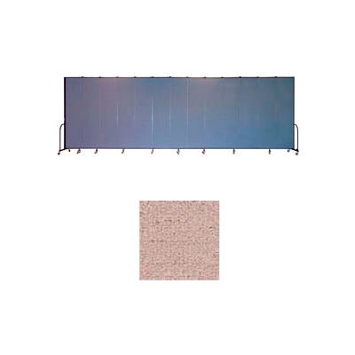 Screenflex 13 Panel Portable Room Divider, 8'H x 24'1"W, Vinyl Color: Raspberry Mist