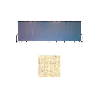 Screenflex 13 Panel Portable Room Divider, 8'H x 24'1"L, Vinyl Color: Hazelnut