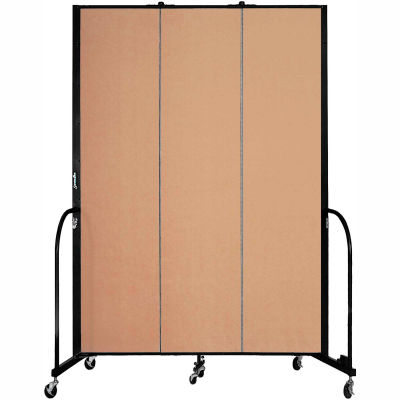Screenflex 3 Panel Portable Room Divider, 8'H x 5'9"L, Fabric Color: Desert