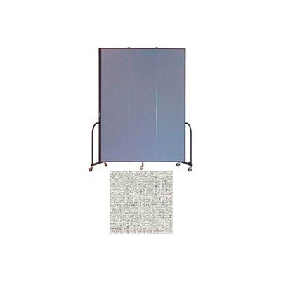 Screenflex 3 Panel Portable Room Divider, 8'H x 5'9"L, Vinyl Color: Granite