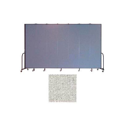 Screenflex 7 Panel Portable Room Divider, 8'H x 13'1"L, Vinyl Color: Granite