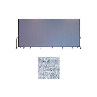 Screenflex 9 Panel Portable Room Divider, 8'H x 16'9"L, Vinyl Color: Blue Tide