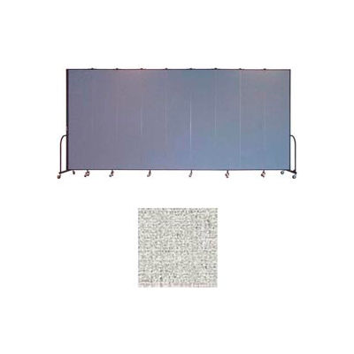 Screenflex 9 Panel Portable Room Divider, 8'H x 16'9"L, Vinyl Color: Granite