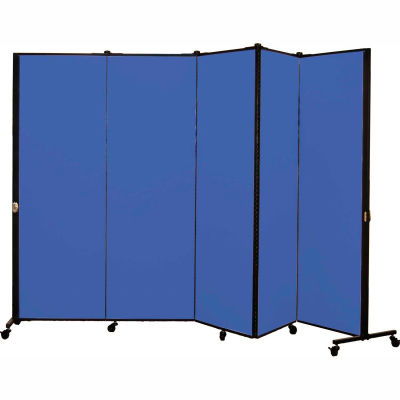 Healthflex Portable Medical Privacy Screen, 5-Panel, Primary Blue