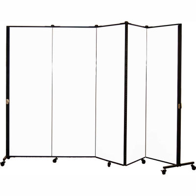 Healthflex Portable Medical Privacy Screen, 5-Panel, Vinyl Ice