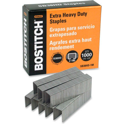 Stanley Bostitch® Heavy-Duty Staples, 180 Sheet Capacity, 100 Per Strip, 1000/Box