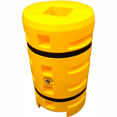 Column Sentry® Column Protector, 10"x 10" Square Opening, 24" O.D. x 42"H, Yellow