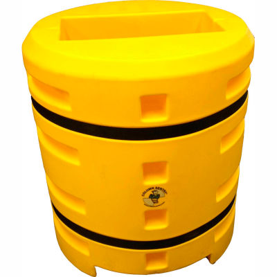 Column Sentry® Column Protector, 12"x 24" Rectangle Opening, 38" O.D. x 42"H, Yellow
