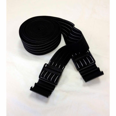 Park Sentry® Black Reflective Strap with Strap Lock Buckle, 158"L x 2"W, Set of 2