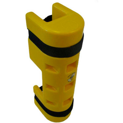 Rack Sentry® Rack Protector with Cutout, 3" x 3" Opening, 18"H, Yellow