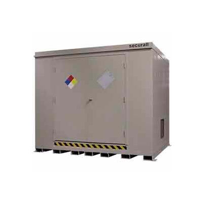 Securall® 10'W x 8'D x 8' 4"H Hazmat Chemical Storage Building 16 Drum